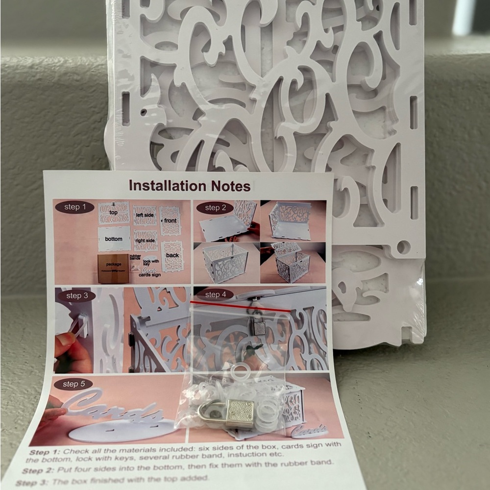 DIY White Decorative Card Box - Picture 2 of 6